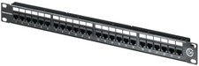 Hellermann Tyton PP110C5E24 Category 5e Universal 24 Port Patch Panel, 1U, Black