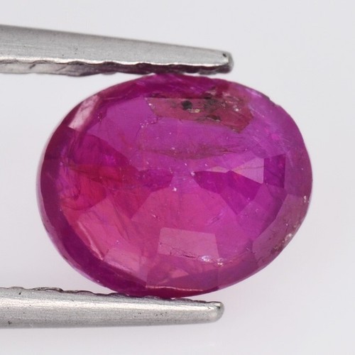 1,30 Ct _ GFCO CERTIFICADO ROSA ROJO RUBÍ NATURAL SIN CALENTAR CORTE OVALADO PIEDRAS PRECIOSAS SUELTAS - Imagen 6 de 16
