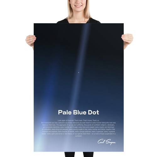 Pale Blue Dot poster, Voyager 1 with Carl Sagan — Space poster - Picture 4 of 12