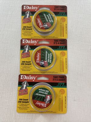 3-Pk Daisy Pointed PRECISION MAX Pellets .177 Caliber Tin  250 Count Airgun Ammo