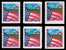 3448 3449 3450 3469 3470 3495 Flag Over Farm 34c Complete Set of 6 MNH - Buy Now