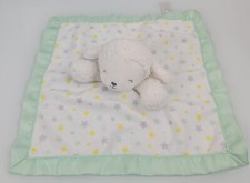 Child of Mine Carters Lamb Rattle Stars Green Satin Baby Security Blanket Lovey
