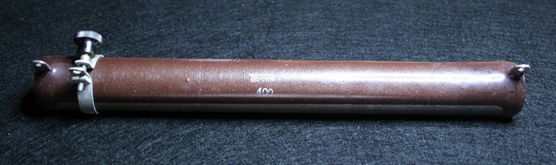 Lot of 2 Tru-Ohm Wirewound Ceramic Air-Core Adjustable-Tap Power Resistors