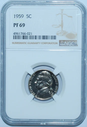 1959 NGC PR69 Jefferson Nickel