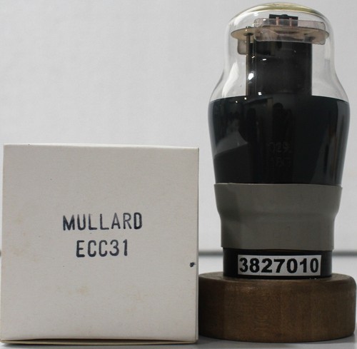 ECC31 MULLARD NOS Black Plate Made in GT,Britain Amplitrex Tested #3827010 - Picture 2 of 8