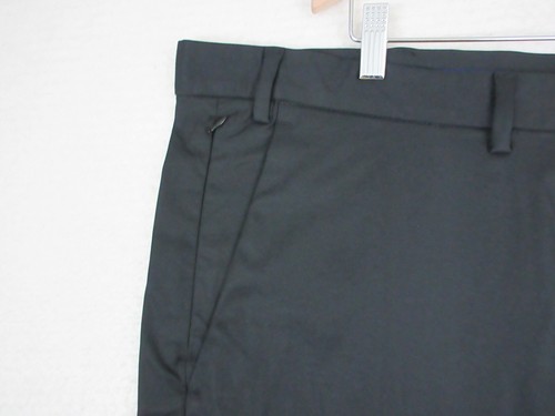 St Johns Bay Chino Shorts Mens Sz 50 Flat Front Black Hiking Straight Fit - Picture 7 of 11