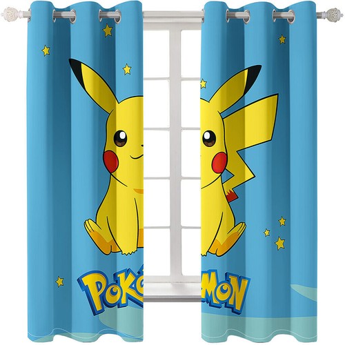 UK Kids Pokemon Pikachu#Thick Thermal Blackout Curtains Eyelet~Ring Top Drapes🎁 - Picture 71 of 99