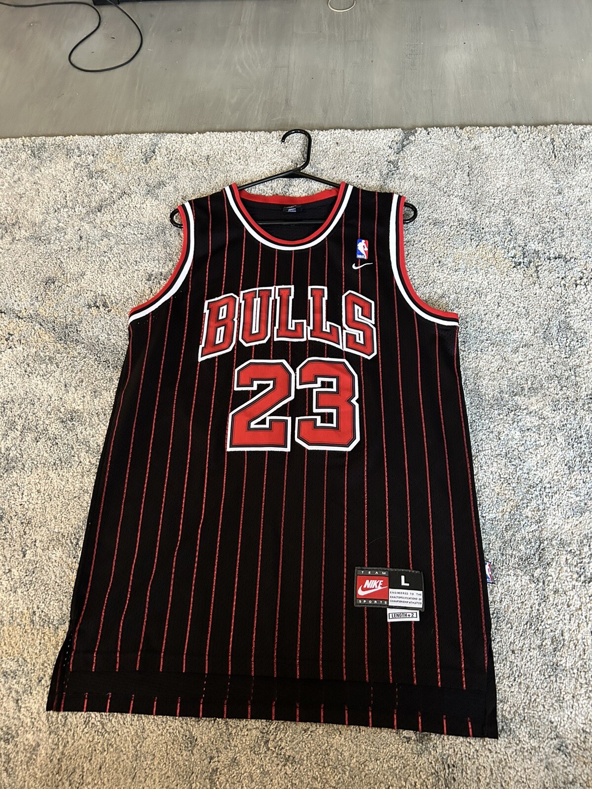 Michael Jordan 96-97 season retro black stripes #23 embroidery