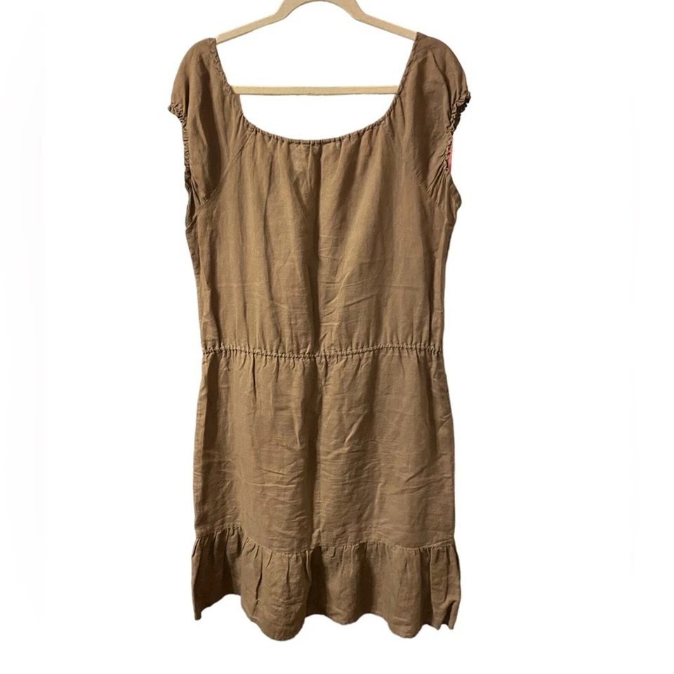 VESTIDO DE NATAÇÃO FEMININO J CREW MARROM LINHO TAMANHO MÉDIO - Imagem 2 de 4