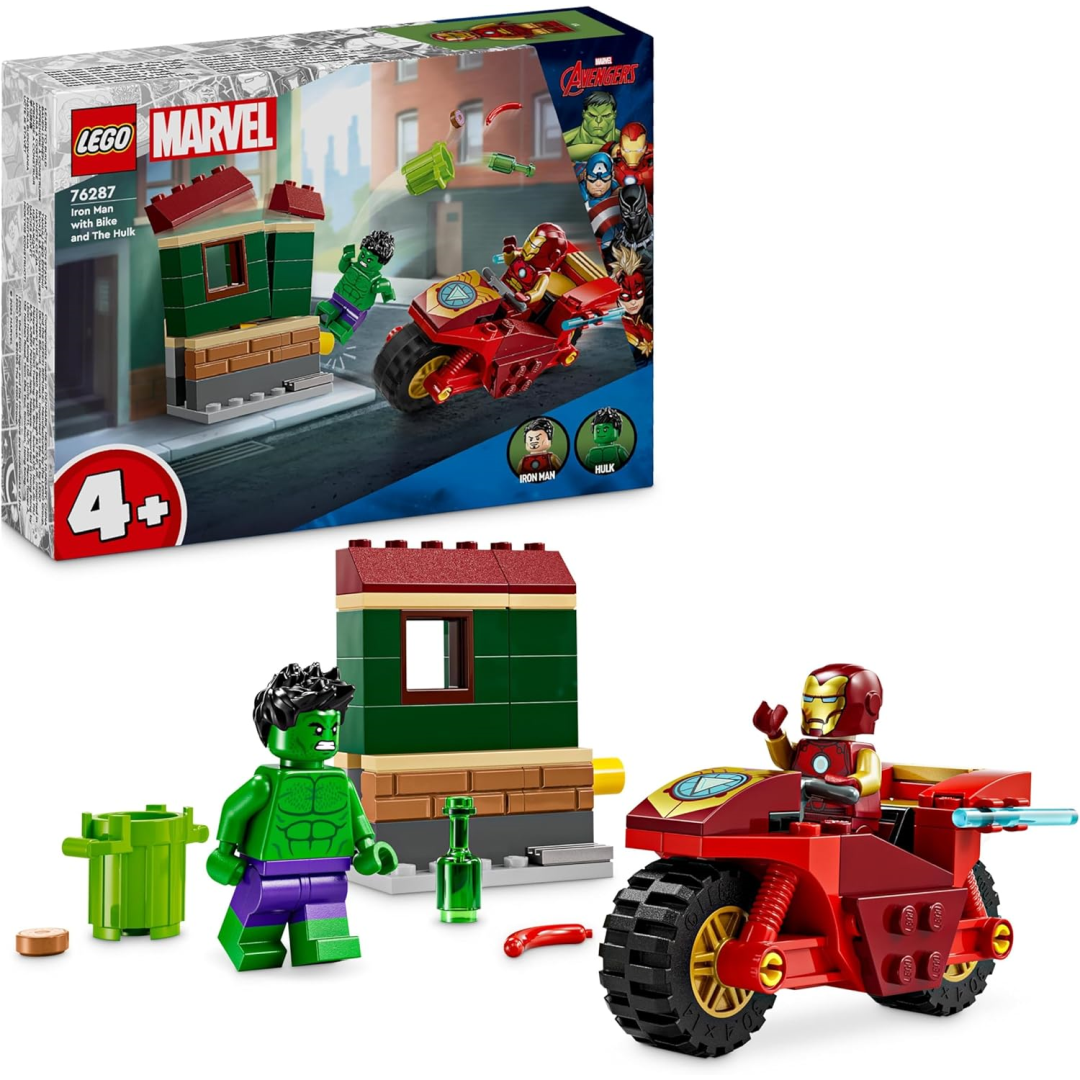 Lego Marvel Avengers 76287 Iron Man Bike and The Hulk Super Hero