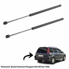 2  MOLLE A GAS PISTONI PISTONCINI PORTELONE BAGAGLI PEUGEOT 206 SW 1998