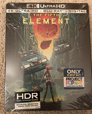 THE FIFTH ELEMENT 4K Ultra HD STEEL BOOK + Blu-Ray + Digital RARE