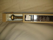 Metal Drapery Curtain Rod Set Vintage Gold 1" Diameter. adjustable 36"-72"