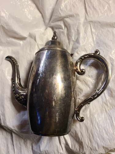 Vintage Antique Silver Copper Teapot WM A Rogers - Picture 11 of 15