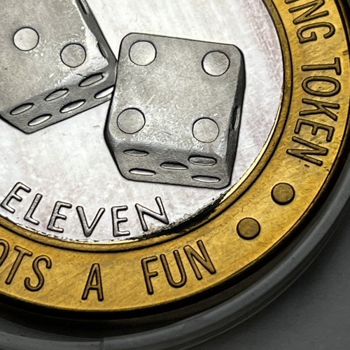 7/11 Limited Edition Ten Dollar Gaming Token .999 Fine Silver Strike Rare - Picture 4 of 20