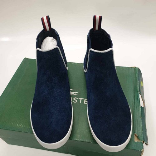 Lacoste Mujer Ziane Chelsea Tenis Zapatos Azul Marino Parte Superior Alta Sin Cordones 5.5M Nuevo - Imagen 1 de 12