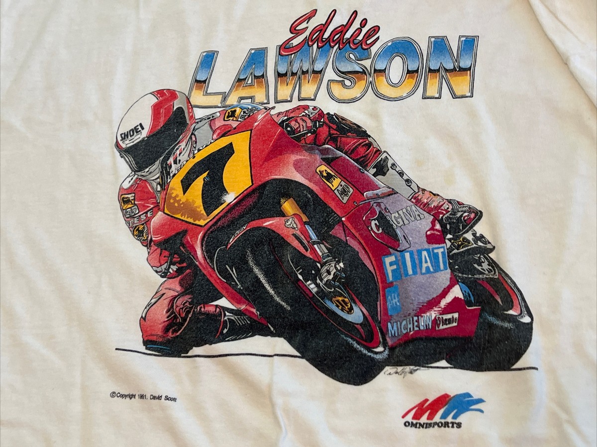Vintage Eddie Lawson 1991 MotoGP World Championship T-shirt