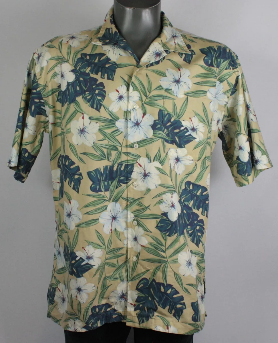 Vintage Polo Ralph Lauren Clayton Floral Hawaiian Loop Collar Camp Shirt