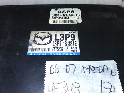 L3P9 18 881E Mazda 6 Mazda6 ecm ecu computer | eBay
