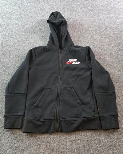 Nike Air Jordan Hoodie Jacket Youth Size Medium 10-12 Black Full Zip