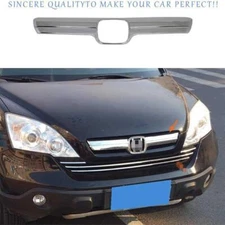 For 2008-2009 HONDA CRV CR-V Chrome Front Center Mesh Grille Grill Strip Trim 1P