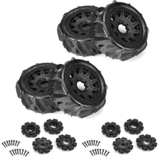 Pro-Line 1/6 Dumont Paddle Tires Mounted on Raid 5.7" Black Wheels (4)