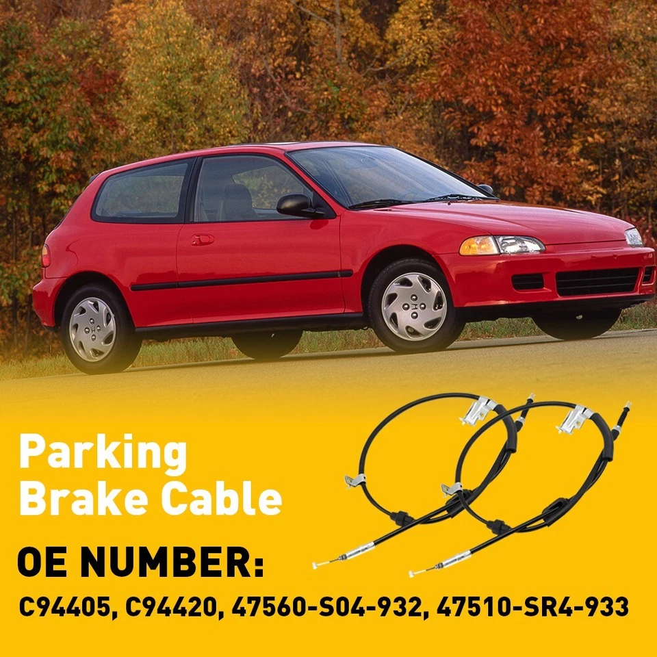 For 1994-1998 Acura Integra 1992-2000 Honda Civic Rear Parking Brake Cable E - Image 4 of 4