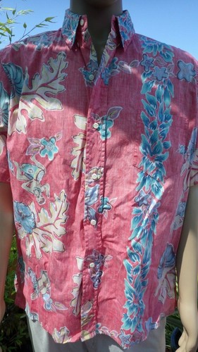 Reyn Spooner Hawaiian Traditionals Hawaii Aloha Hemd Ukulele Schlagzeug Large rot - Bild 5 von 7