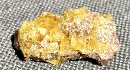 45g Natural Honey Yellow Cube FLUORITE crystal mineral specimen MOROCCO - Picture 5 of 5