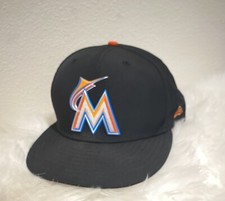 New Era 59Fifty Hat MLB Florida Marlins Black USA Made Fitted 8 1/8