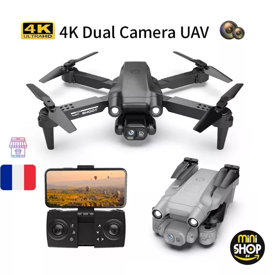 Mini Drone avec Caméra HD 4K WiFi hélicoptère Rc Pliable Quadrirotor