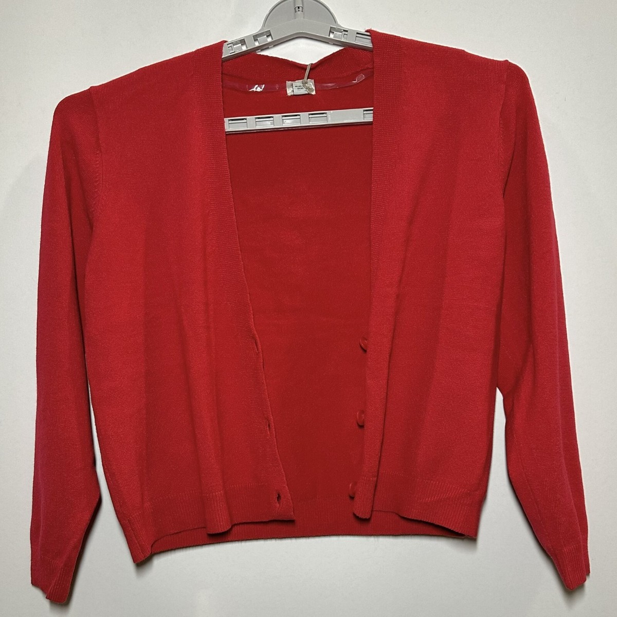 Women's Button-Front Knit Sweater Cardigan - A New Day Red M | eBay
