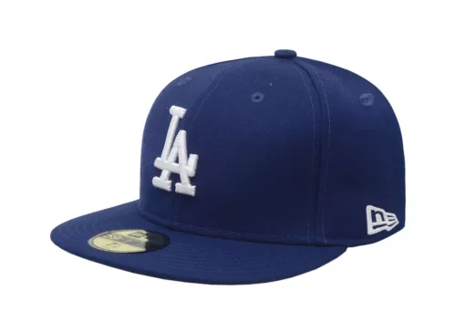 New Era 59Fifty MLB Basic Los Angeles Dodgers Fitted Cap Hat - Light Royal Blue