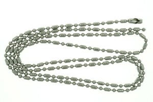 Pack of 2 Stainless Steel Ball-Bar Style Ball Chains w/ Connector 30 Inch Length