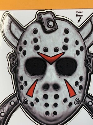 Jason Vorhees Friday the 13th Crossed Machetes Vinyl Window Cling Decal ...