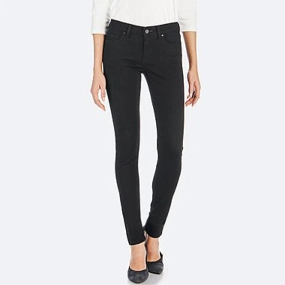 Uniqlo Black Slim Fit Skinny Jeans Sz 22 or 00 Women Pants Zip