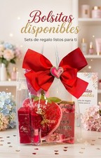 Heart-Themed Red Gift Basket Set in Clear Bag with Red Bow for Women