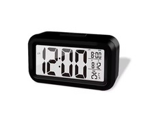 Bedside Digital LED Snooze Alarm Clock Time Temperature Day/Night Mode Clocks