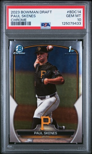 2023 BOWMAN DRAFT CHROME #BDC14 PAUL SKENES PSA 10