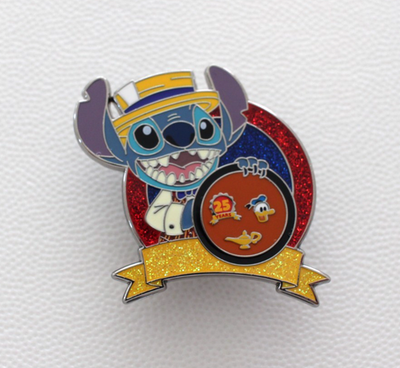 Disney Pin Stitch Holding Pin Board Celebrating 25 Years of Disney