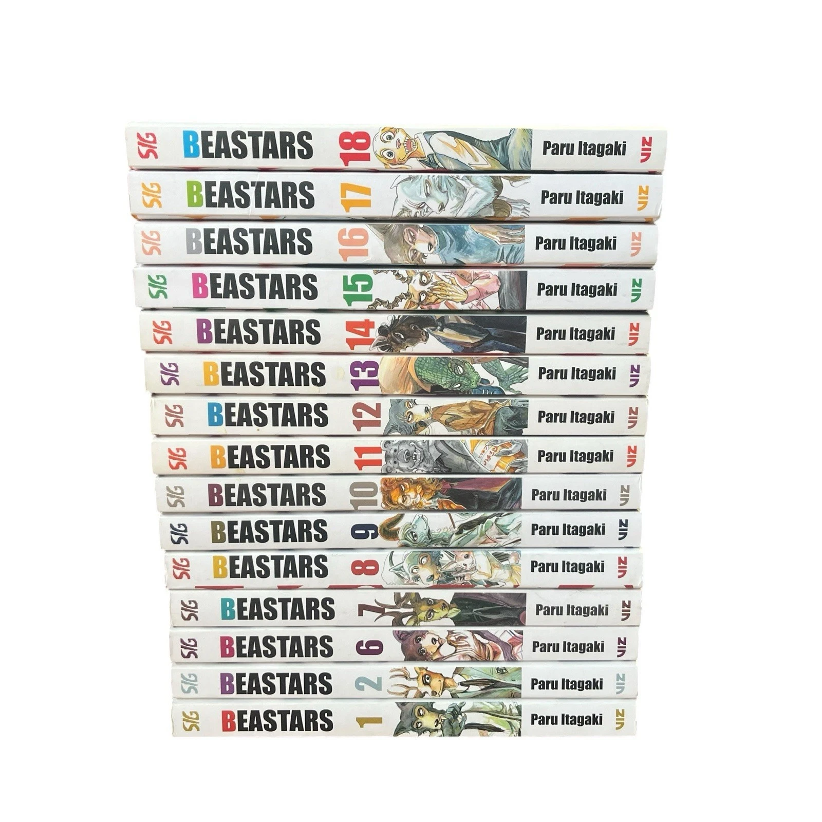 BEASTARS Vol. 1-2, 6-18 Manga Lot Set English (15 Volumes) Viz Media Soft Cover cover