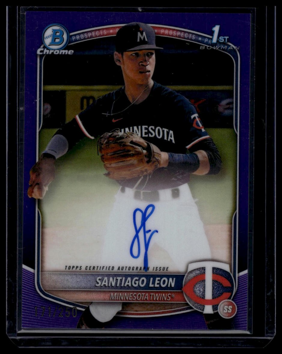 2025 Bowman Chrome #CPA-SL Santiago Leon Prospect Autographs Purple #/250
