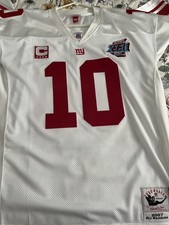 Eli Manning White New York Giants Mitchell And Ness Giants 2007 Authentic Jersey