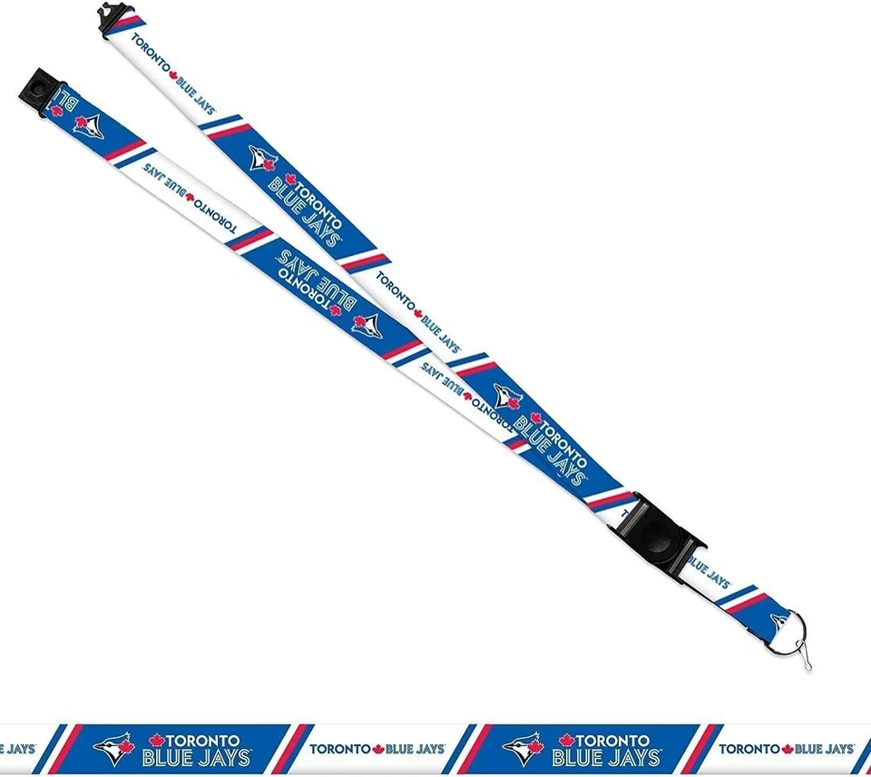 Toronto Blue Jays Lanyard Keychain Double Sided 18 Inch Button Clip Safety... - Image 2 of 4