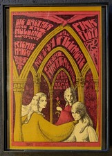 Framed Pink Floyd Big Brother Postcard BG-91 Winterland Filmore Bill Graham Mint