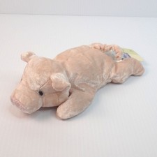 Vtg Russ Wishlings Pickles Pig Piggy Plush 8.5 Pink Farm Animal Farmhouse Tag