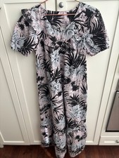 Made in Hawaii USA Vintage MuuMuu Maxi Dress Large Pink Blue Floral Ahoha