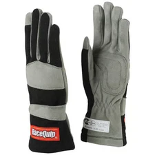 RaceQuip® 351006RQP 351 Series Driving Gloves - SFI 3.3/1 - Black/Gray - XL