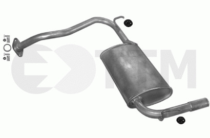 Silencieux arrière pot echappement Mazda 323 F P 1.3 1.5 essence 1994-2003