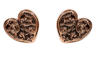 Anne Stokes Valkyrie Heart Steampunk Stud Earrings 14mm Engineerium Steampunk